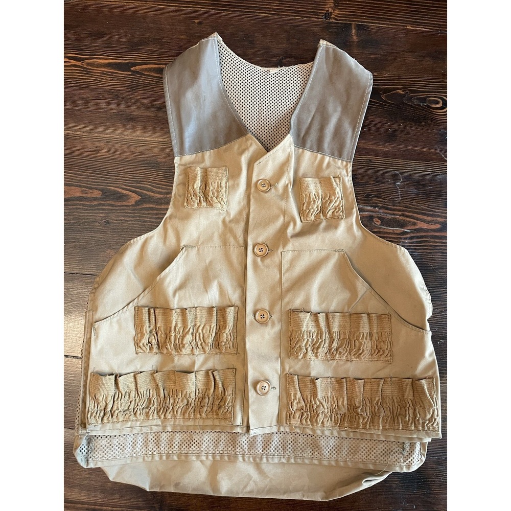 Vtg Distressed Duxbak Hunting Vest Brown Lightweight‎ Small